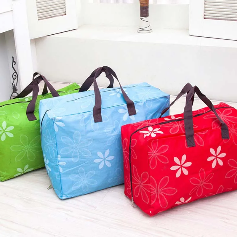 

1Pcs Thick Oxford Cloth Storage Bag Waterproof Clothes Organizing Packaged Home Closet Quilt Organizer High-capacity Handle Bag