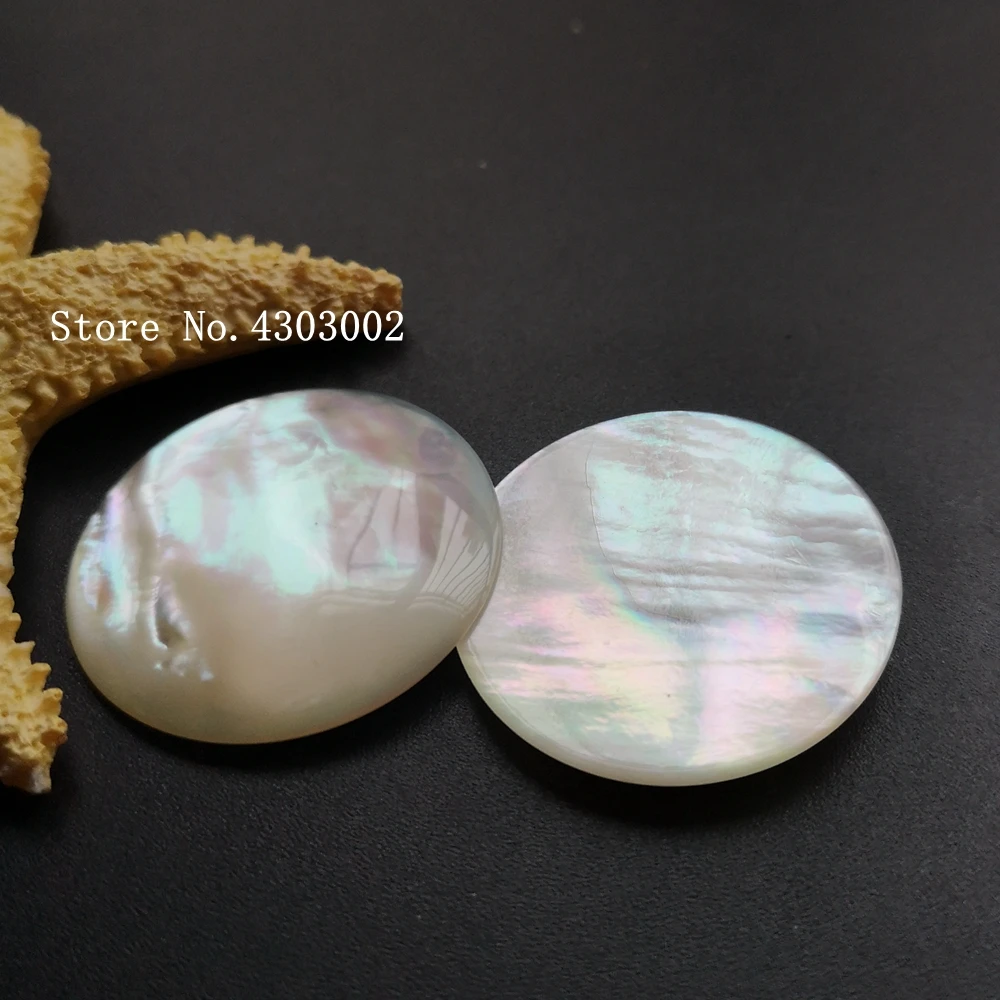 100 шт./лот 31 мм натуральный круглый кабошон перламутровая раковина для ювелирных