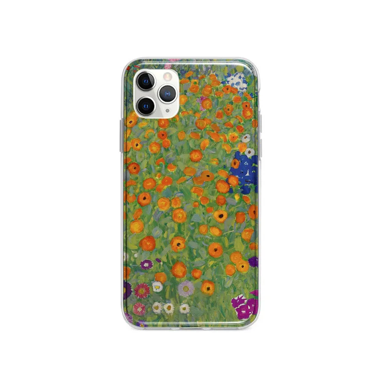 

Retro Painting Floral Case Cover For iPhone 12 12min 12Pro 12ProMax 11 11PROMAX 11PRO SE2020 6 6s 7 8 7Plus 8Plus X XS XR XSMAX