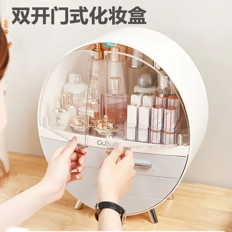 New Arrival Cosmetic Storage Box Desktop Rack Make Up Organizer Trinket Plastic Drawers Container Europe Glossy | Дом и сад
