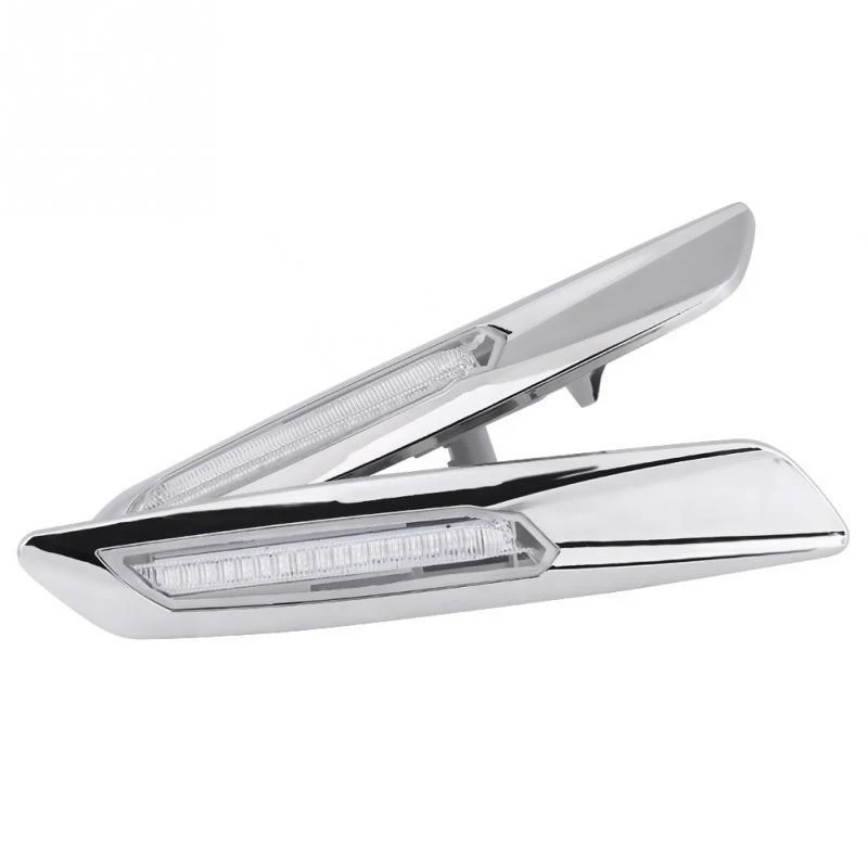 

2PCS Turn Signal Continuous Yellow-Light LED Light Source Transparent Lampshade Leaf Plate Light Auto Turning Light