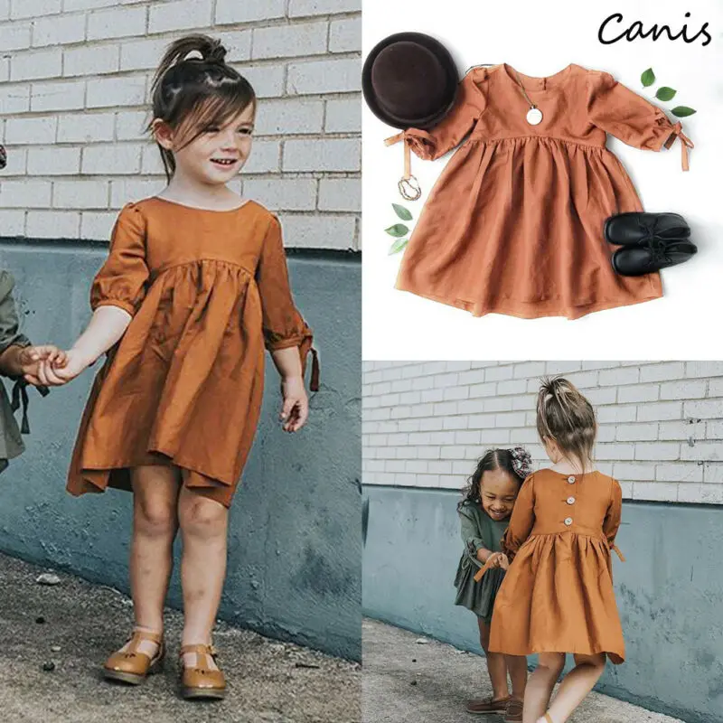 Pudcoco Girl Dress 6M-4Y US Toddler Kids Baby Girls Half Sleeve Princess Party Tutu Dresses Clothes | Детская одежда и обувь