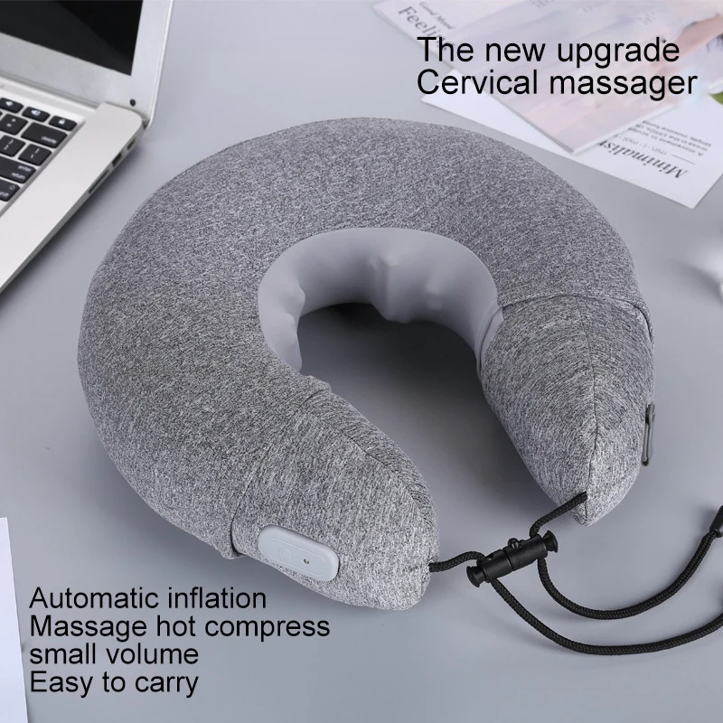 

Inflatable Neck and Shoulder Massager Therapy Cervical Pain Hot Compress Massage Collar Meridian Dredge Rechargeable