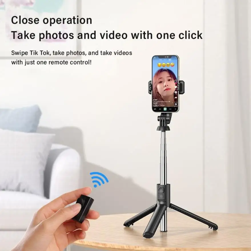 

Mobile Phone Wireless Bluetooth Selfie Stick Tripod Anti-shake Handheld Balance Stabilizer Remote Control Multifunction Hot Sale