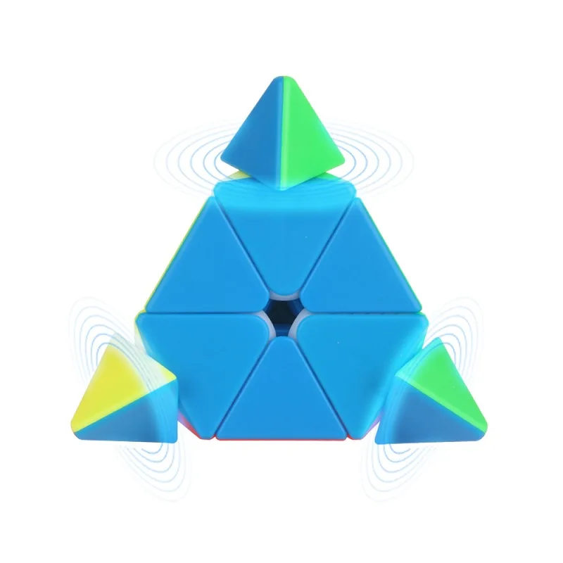 Yuxin черный Kirin Пирамида куб без наклеек Kylin Pyra Jinzita 3x3 магический игрушки для детей |