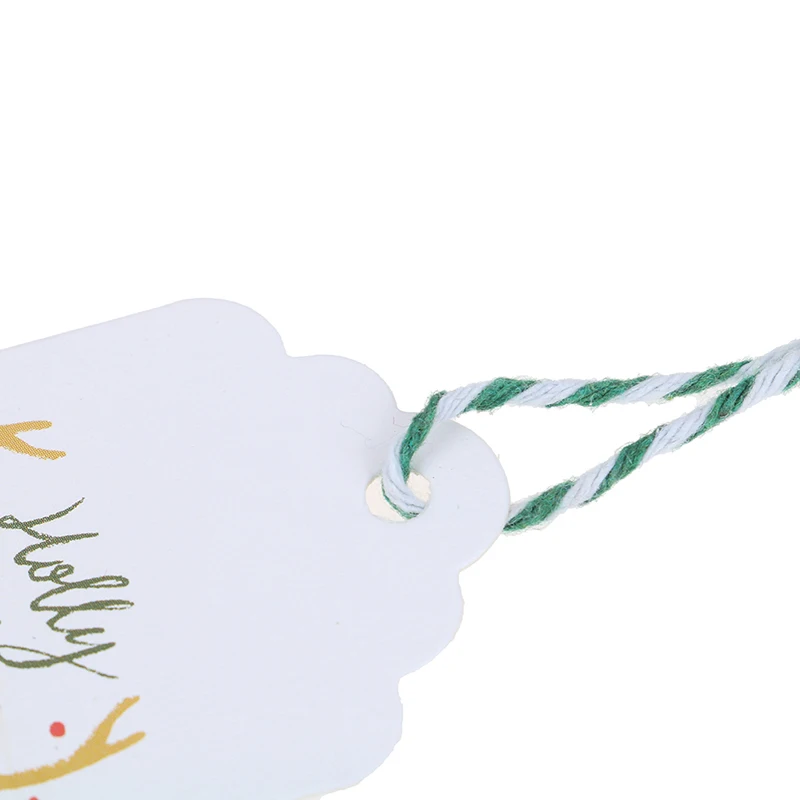 50pcs/lot Kraft Paper DIY Gift tag Labels Hang Tags Small Card with String Party Decor Christmas tree pendant | Дом и сад