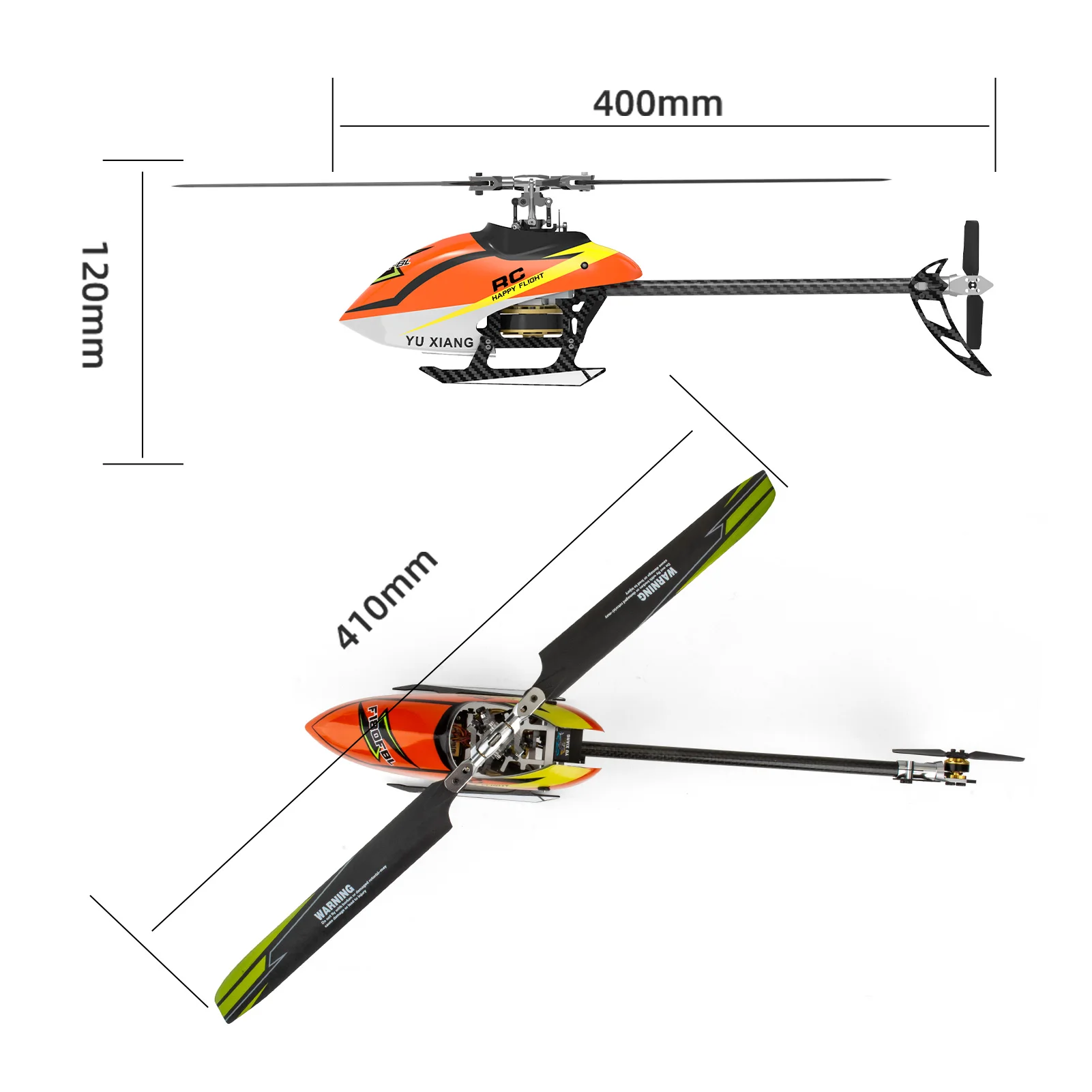YU XIANG F180 Радиоуправляемый вертолет 2 4 ГГц 6CH Flybarless 3D/6G трюковый RTF двойной