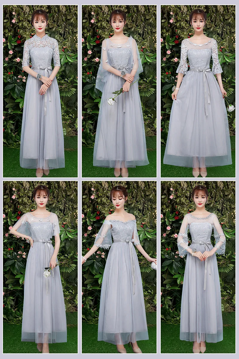 Серое розовое платье для невесты элегантное молодых на свадьбу плюс размер тюль