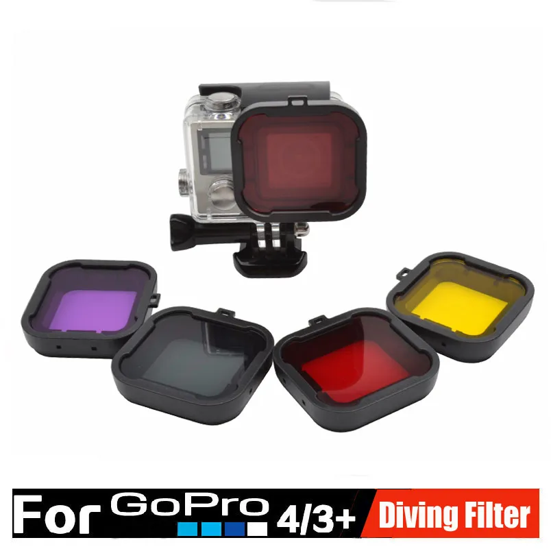 4 шт. прочные профессиональные фильтры для подводного плавания спортивной камеры