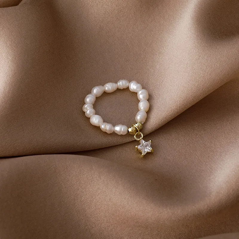 Женское эластичное кольцо со звездочками с цирконом | Украшения и аксессуары