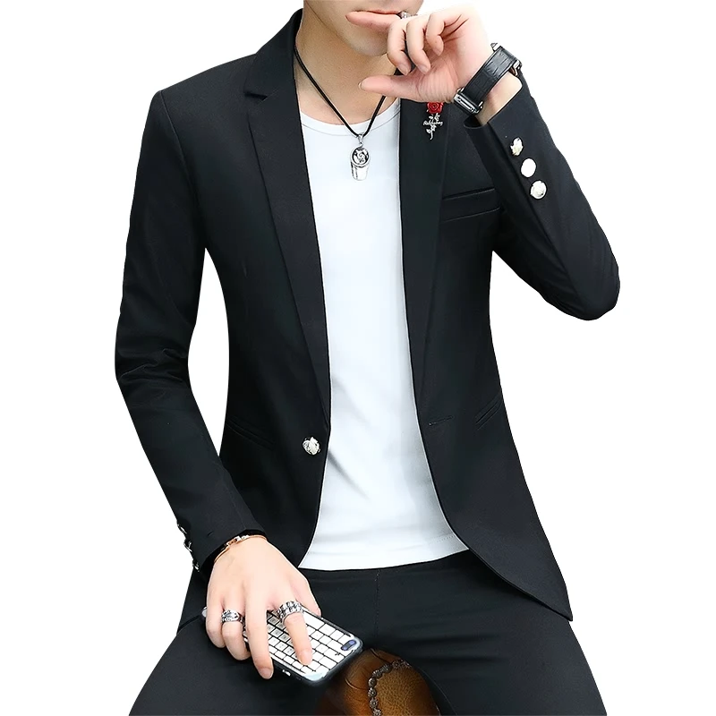 Брендовый Блейзер Zeeshant для вечеринки и выпускного вечера молодых мужчин простой