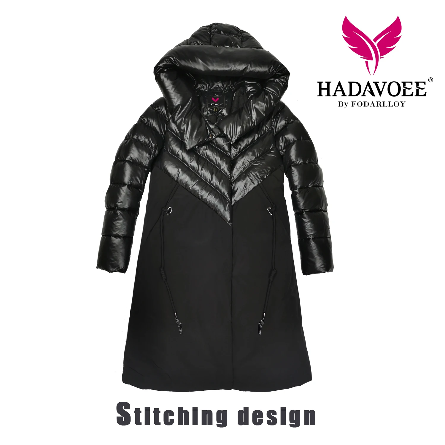 Женское ветрозащитное пальто Теплая стеганая парка со стоячим воротником зимняя