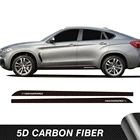2 шт. для BMW X6 F16 M F86 M эффективные автомобильные дверные боковые полосы юбка наклейки из углеродного волокна виниловые наклейки для кузова Аксессуары