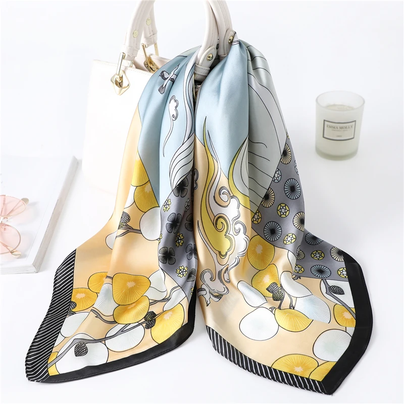 

Женский шёлковый шарф-платок, 70 Х70 см