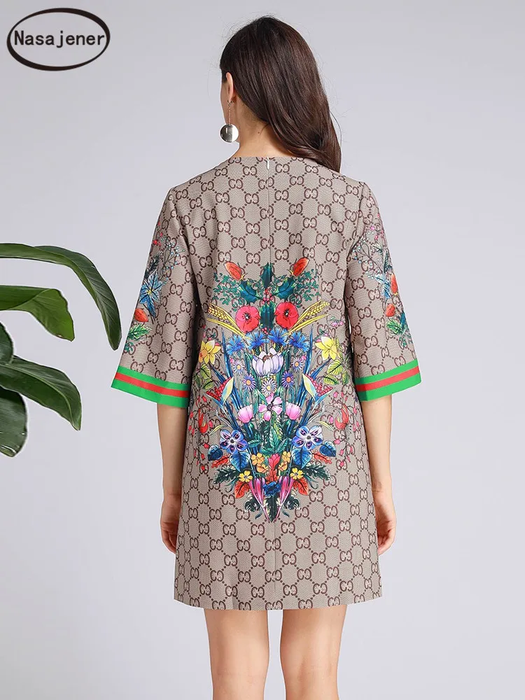 2020 весеннее и осеннее платье новое подиумное шоу было тонким Ретро буквенным