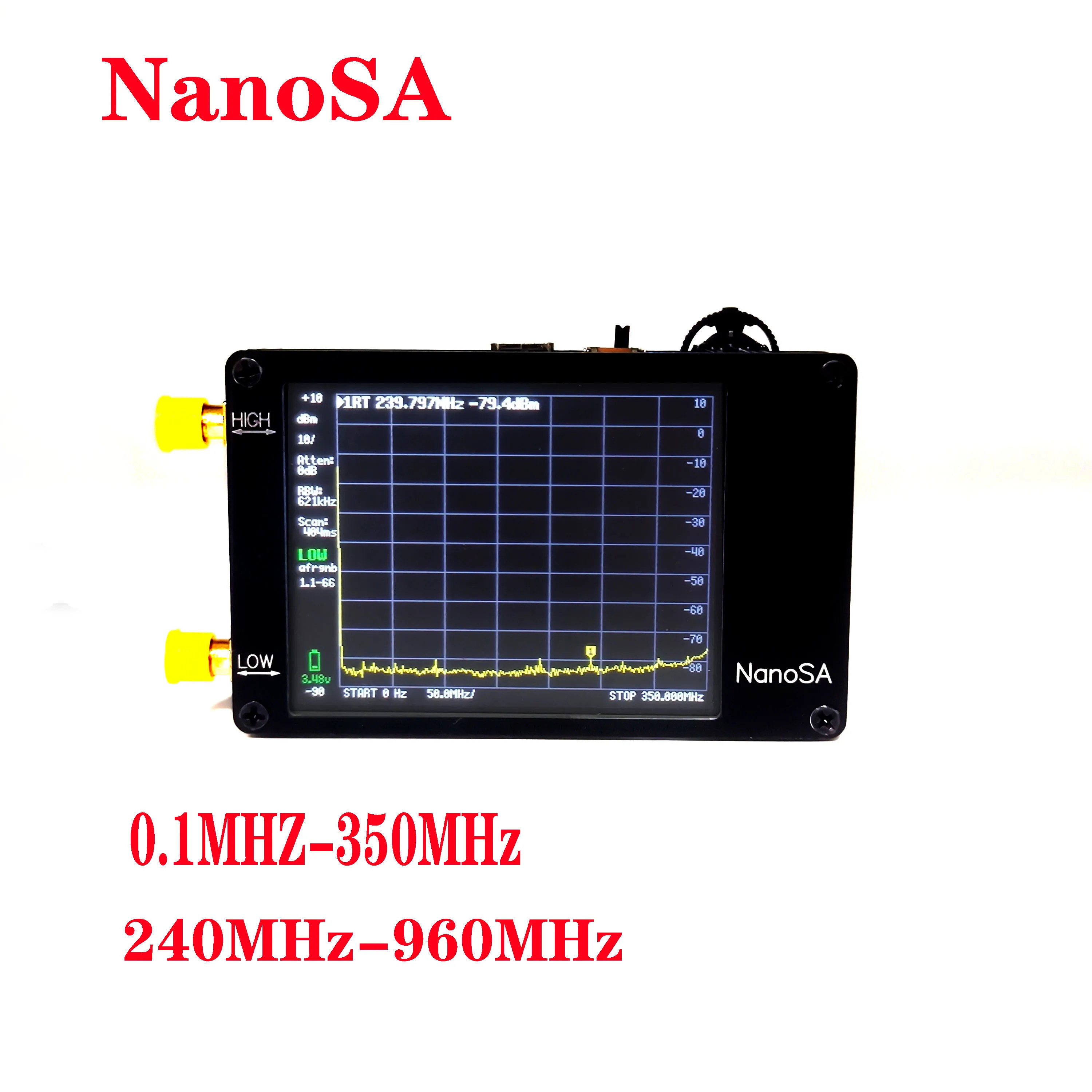 New Version Hand held NanoSA Spectrum analyzer 2.8 inch portable spectrum TinySA 2.0 |