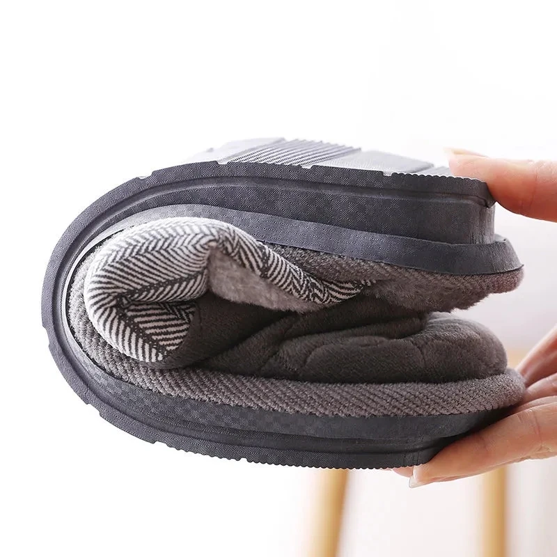 2021 new arriva men slippers home winter indoor warm shoes thick bottom plush house slippers man cotton shoes free global shipping