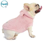 Зимняя одежда для маленьких собак с французским бульдогом, хлопковая плюшевая теплая одежда для собак, толстовка с капюшоном, пушистая Милая Одежда для собак, свитер с капюшоном