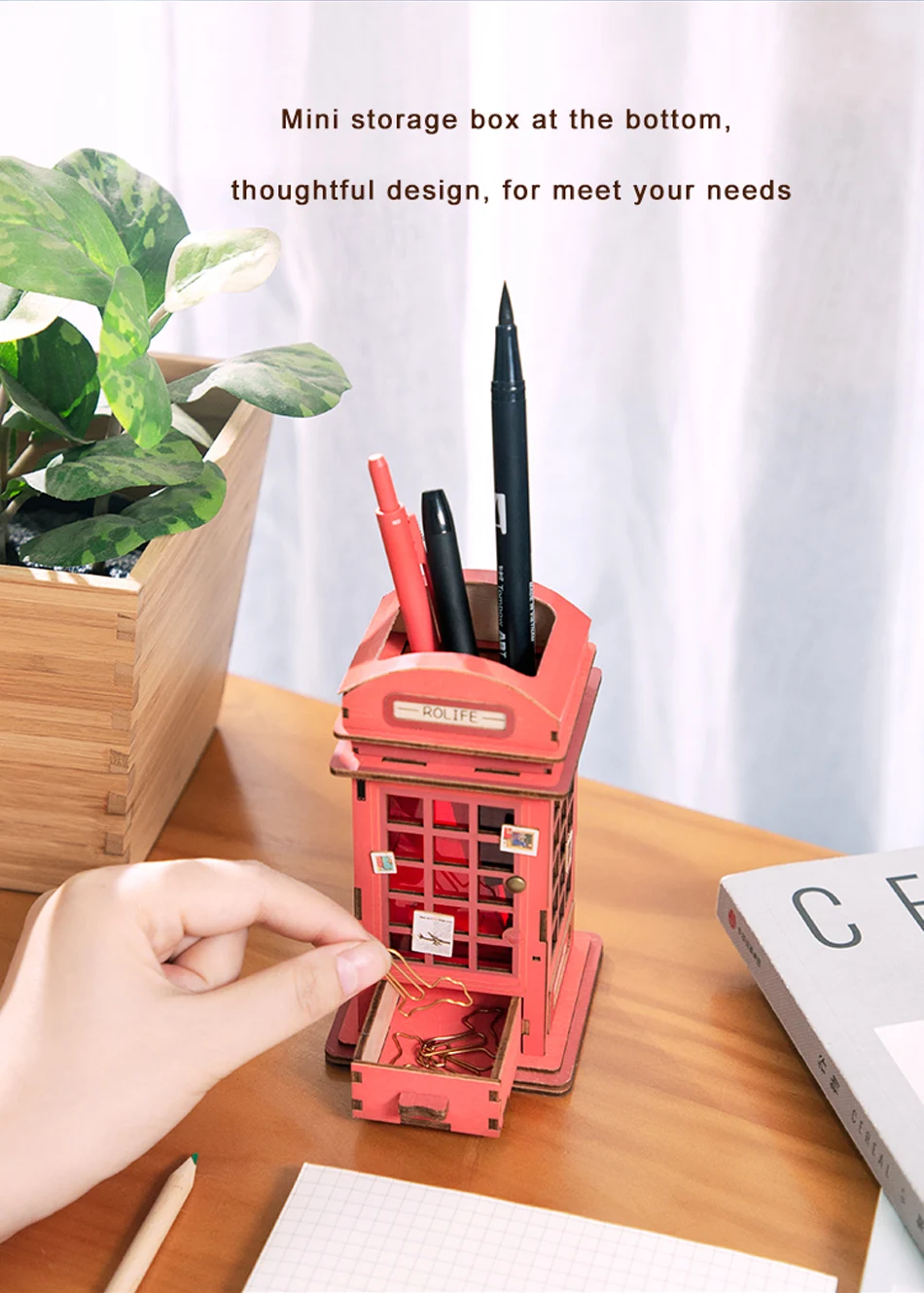 ROKR DIY Penholder 3D деревянная модель строительный комплект игрушки для детей взрослых девочек
