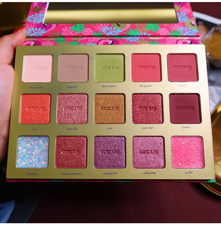 Тени для век палитра 15 цветов макияжа 3D стерео мерцающие матовые тона земли тупые