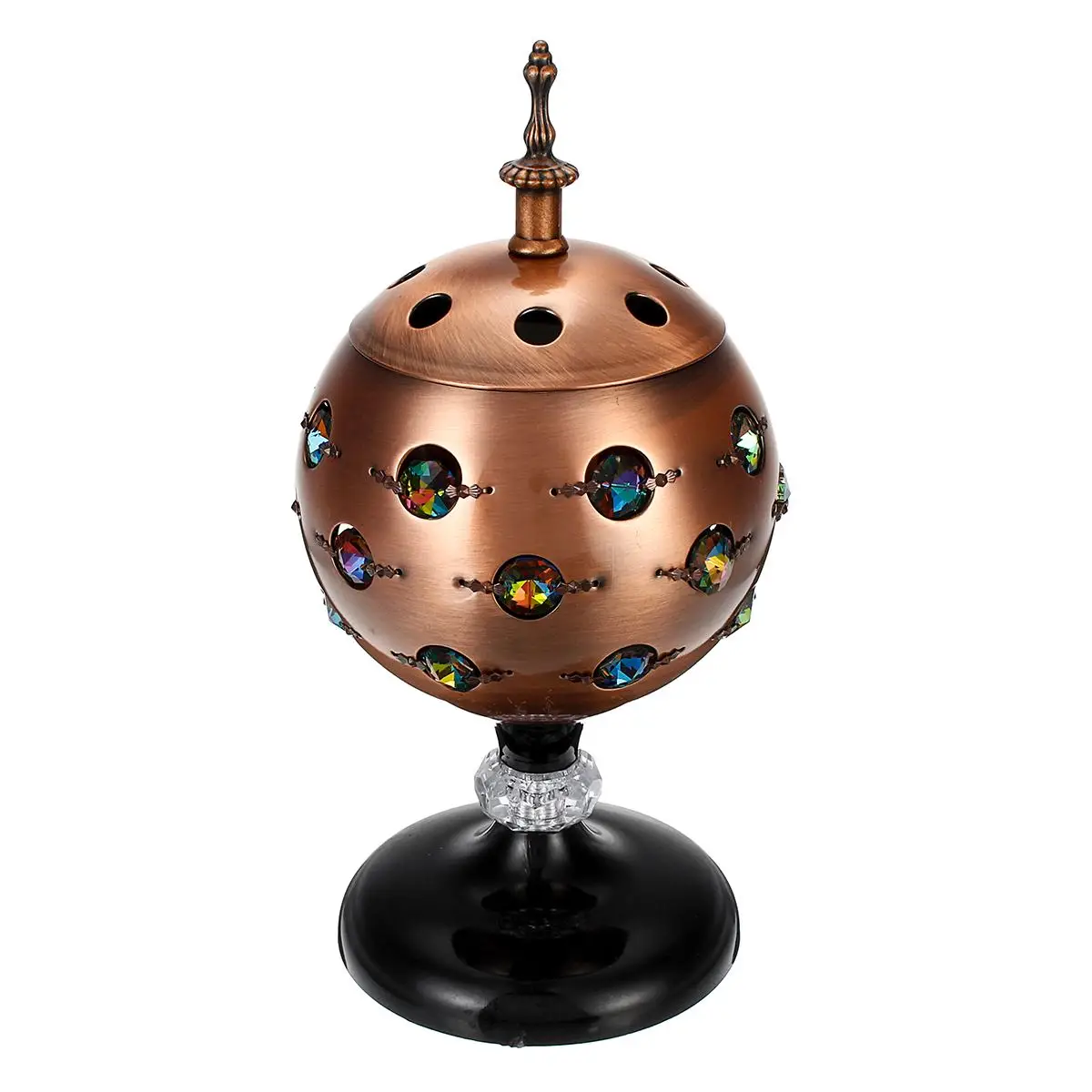 Bronze 3 цвета 220 V-240 V Портативный Мини электрическая горелка ладана металлическими конфорками Алмазная круглая Ладан электрическая горелка ладана домашний декор - Цвет: Bronze