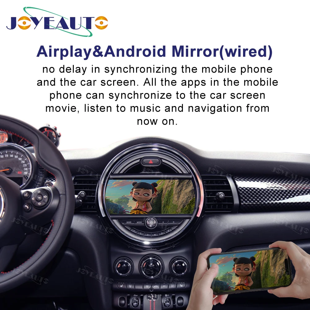 Joyeauto беспроводной Apple Carplay для BMW MINI F Type NBT 2013 2017 Android Авто iOS зеркало автомобиля