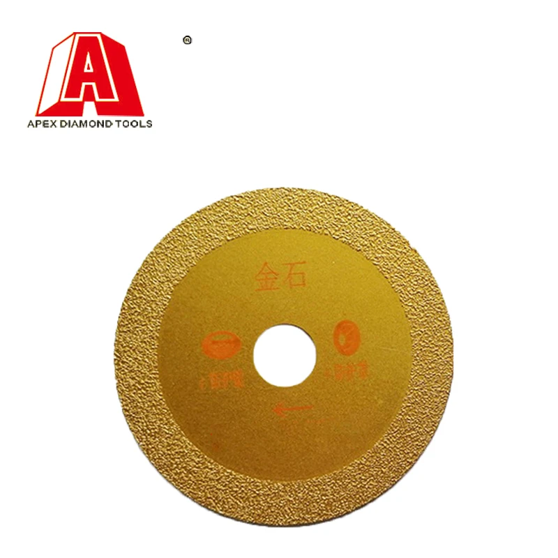 

110mm Golden Vacuum Brazed Diamond Saw Blade for Grinding Marble Ceramic