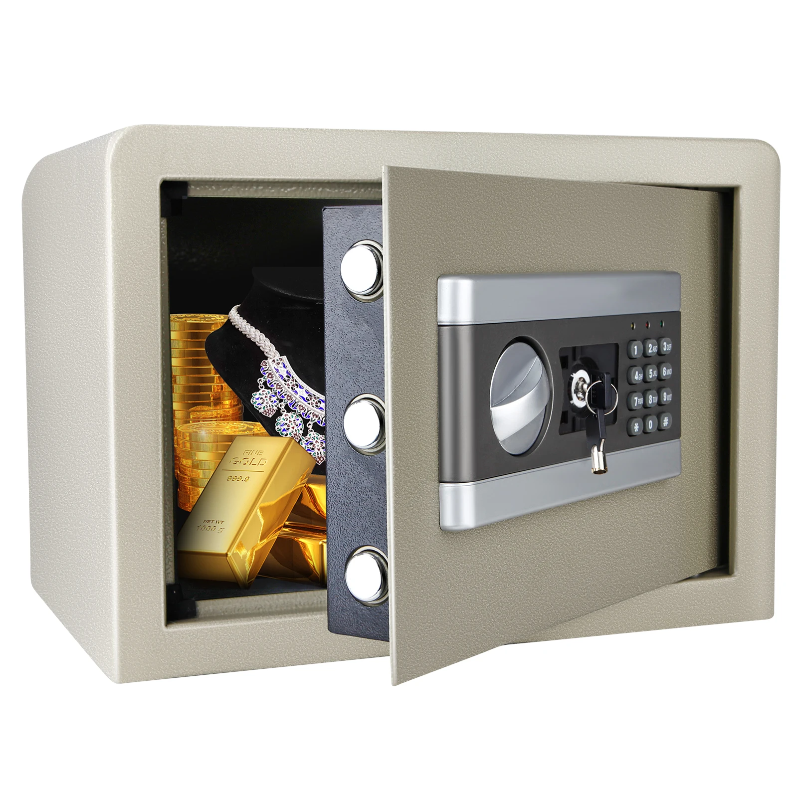 

0.8CUB Confidential File Cabinet Electronic Digital Password Safe All Steel In-Wall Home Office Money Jewelry File Safe Lock Box