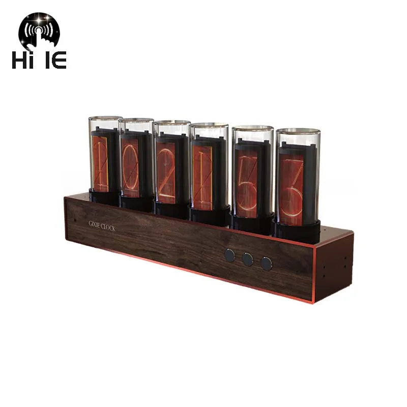 Цифровые часы-трубка RGB светящиеся в стиле стимпанк тяжелый металл ретро