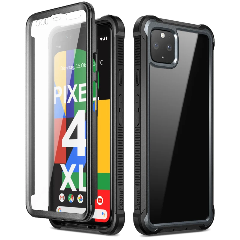 Роскошный жесткий силиконовый чехол для Google Pixel 4 XL с защитной пленкой экрана из