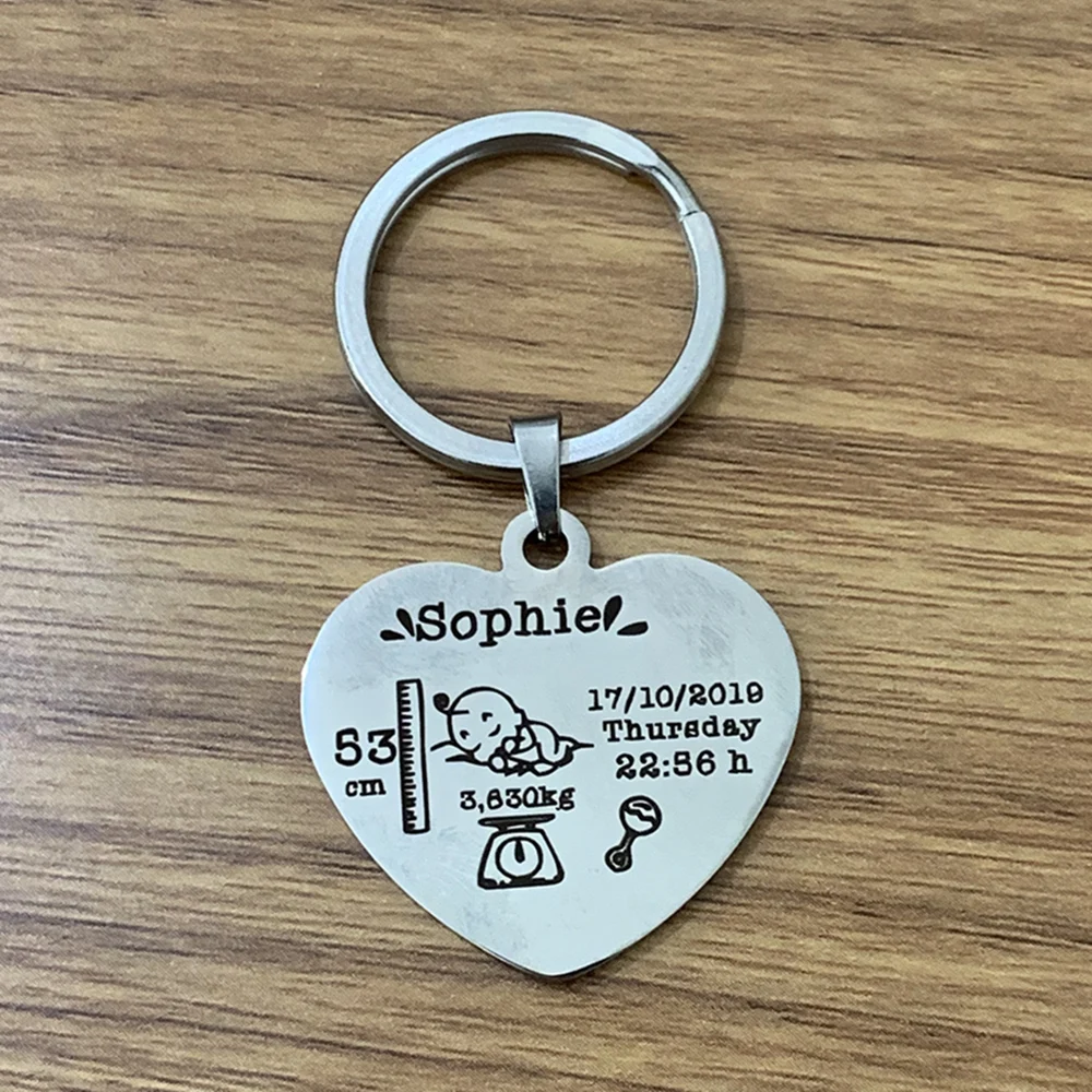 Персонализированные пользовательские детские статы вес Длина имя Забавный