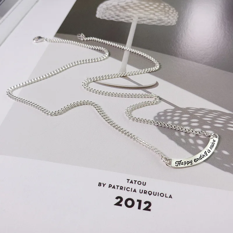 

Sterling Silver 925 adjustable letter necklace Choker for women allergy free shipping