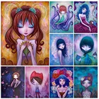 FIYO Алмазная картина крестом полная выкладка, алмазная вышивка, мультфильм, мозаичное украшение стены, вышитая бисером ручной работы подарок