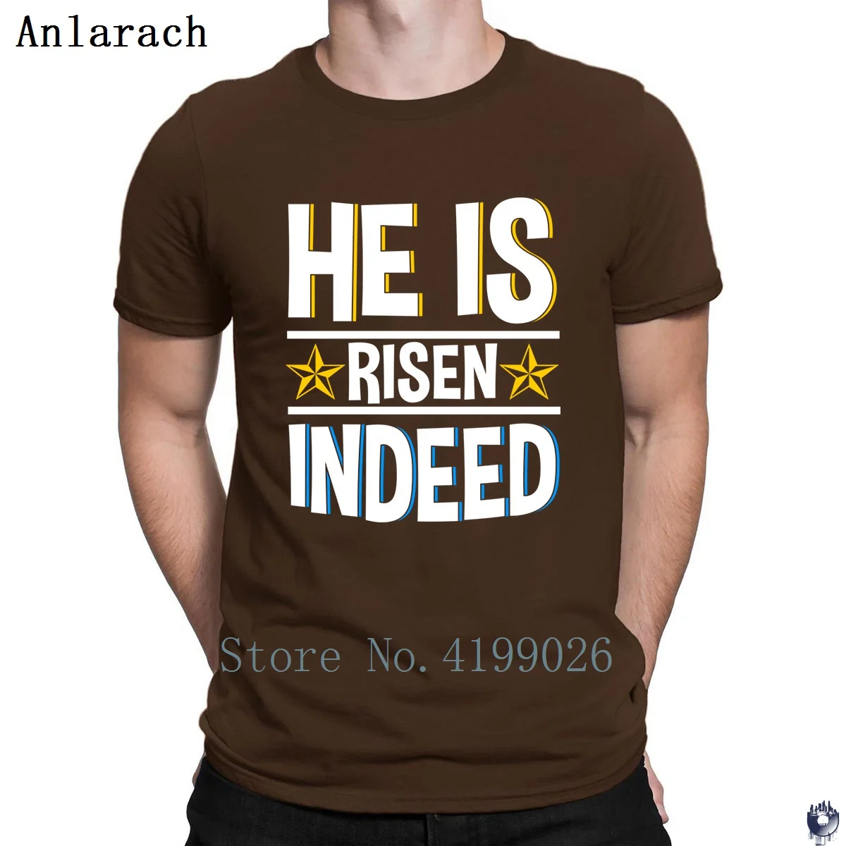 He Is Risen Indeed Футболка Топ забавная крутая создать футболка для мужчин 100% хлопковый
