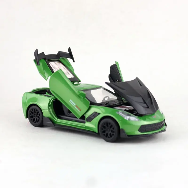 

Free Shipping/Diecast Toy Model/1:32 Scale/Chevrolet Corvette Super/Pull Back Car/Sound & Light/Educational Collection/Kid