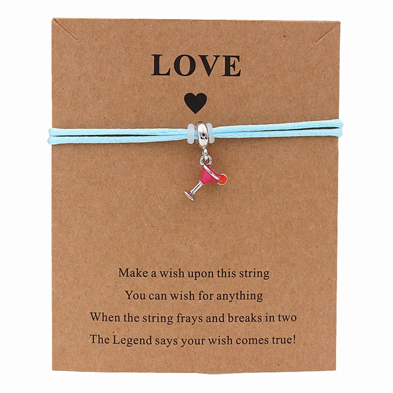 6 шт./лот винные стаканы очаровательные браслеты цепочки для женщин пара