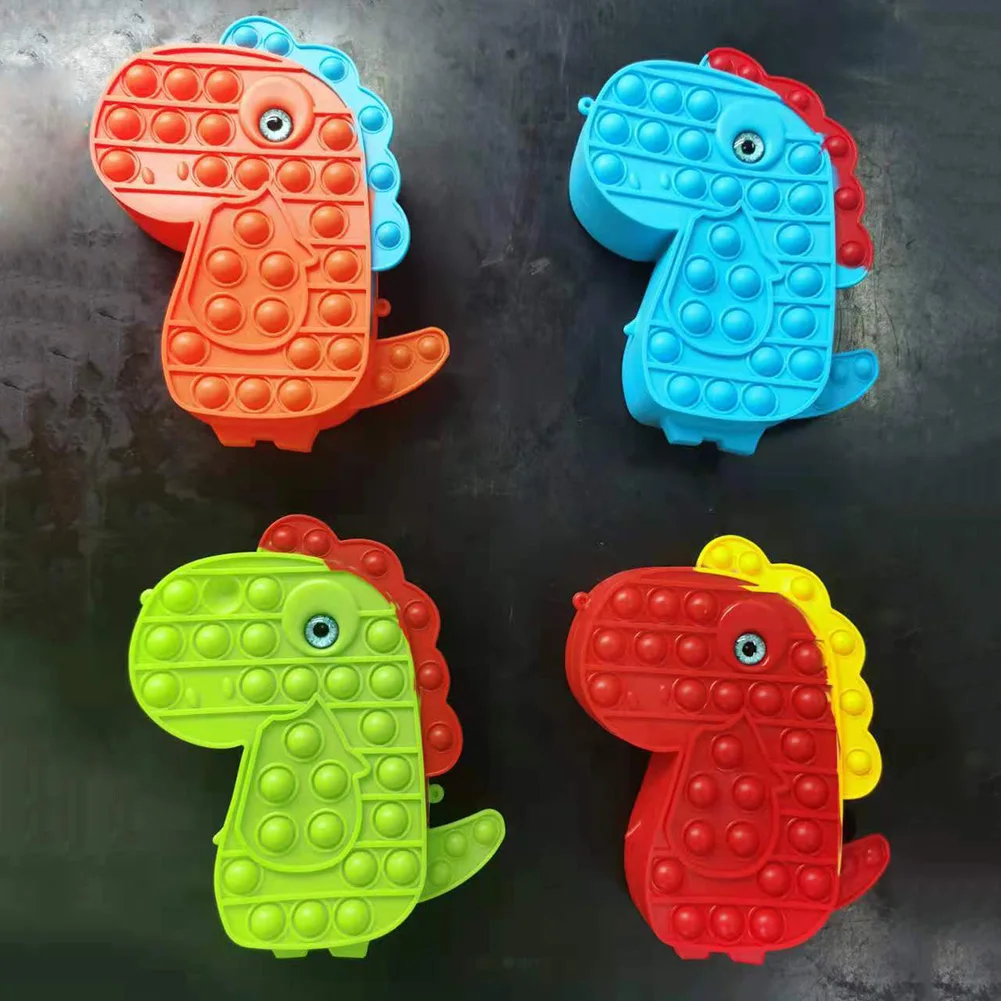 

Mini Cute Push Bubble Dinosaur Purse Decompression Children Storage Organizer Handbag for Autism Special Needs