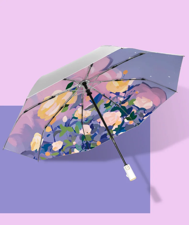 

Flower Umbrella Wholesale Price Fashion Sun Protection UV Umbrella Silver Coating Waterproof Impermeables Sombrilla Grade