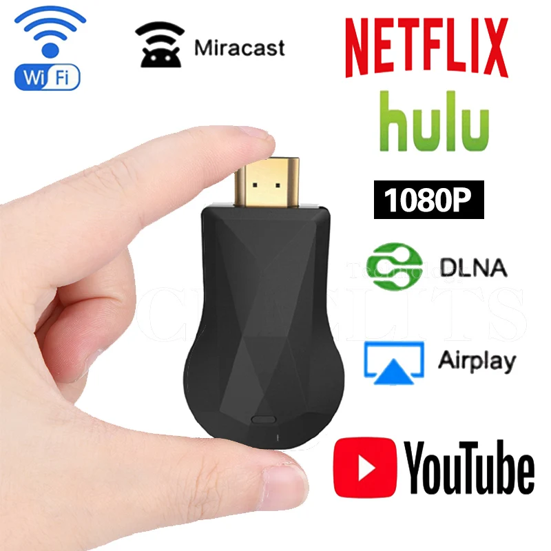 ТВ палка HDMI WiFi дисплей ключ YouTube Netflix AirPlay Miracast Палка для Google Chromecast 2 3 Android и ios
