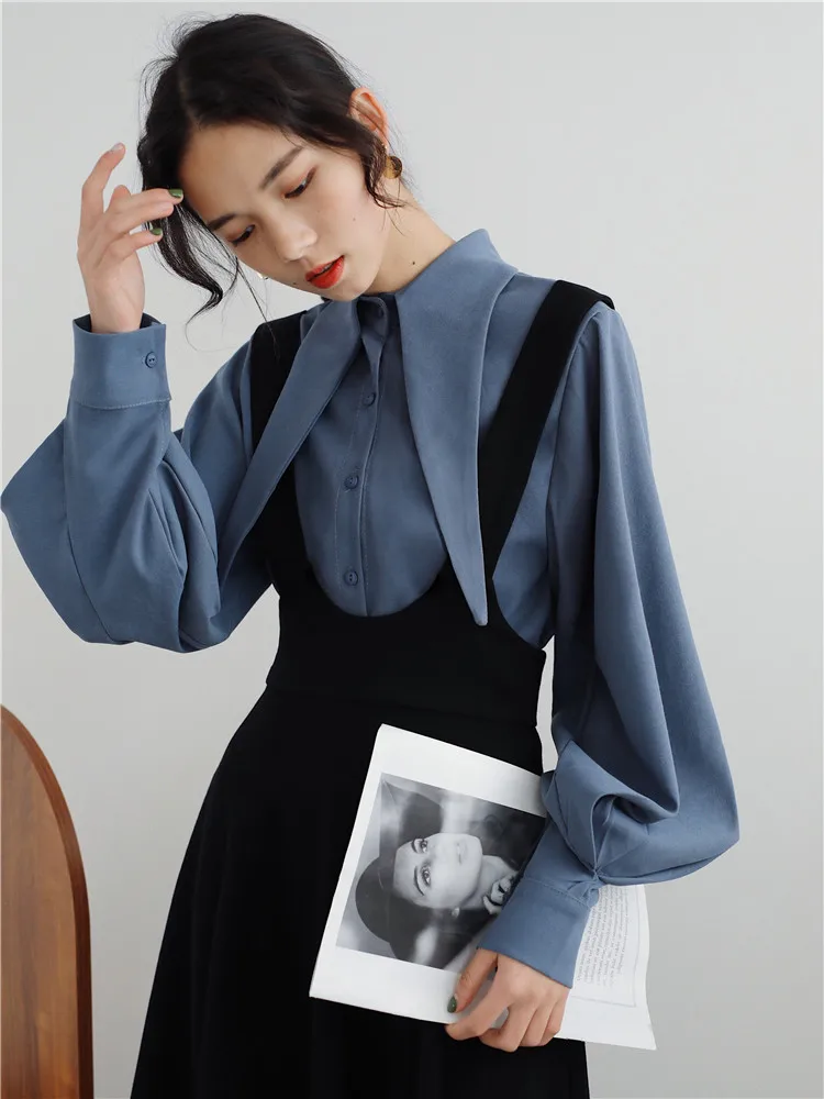 Женский комплект одежды из двух предметов длинная рубашка с рукавами-фонариками