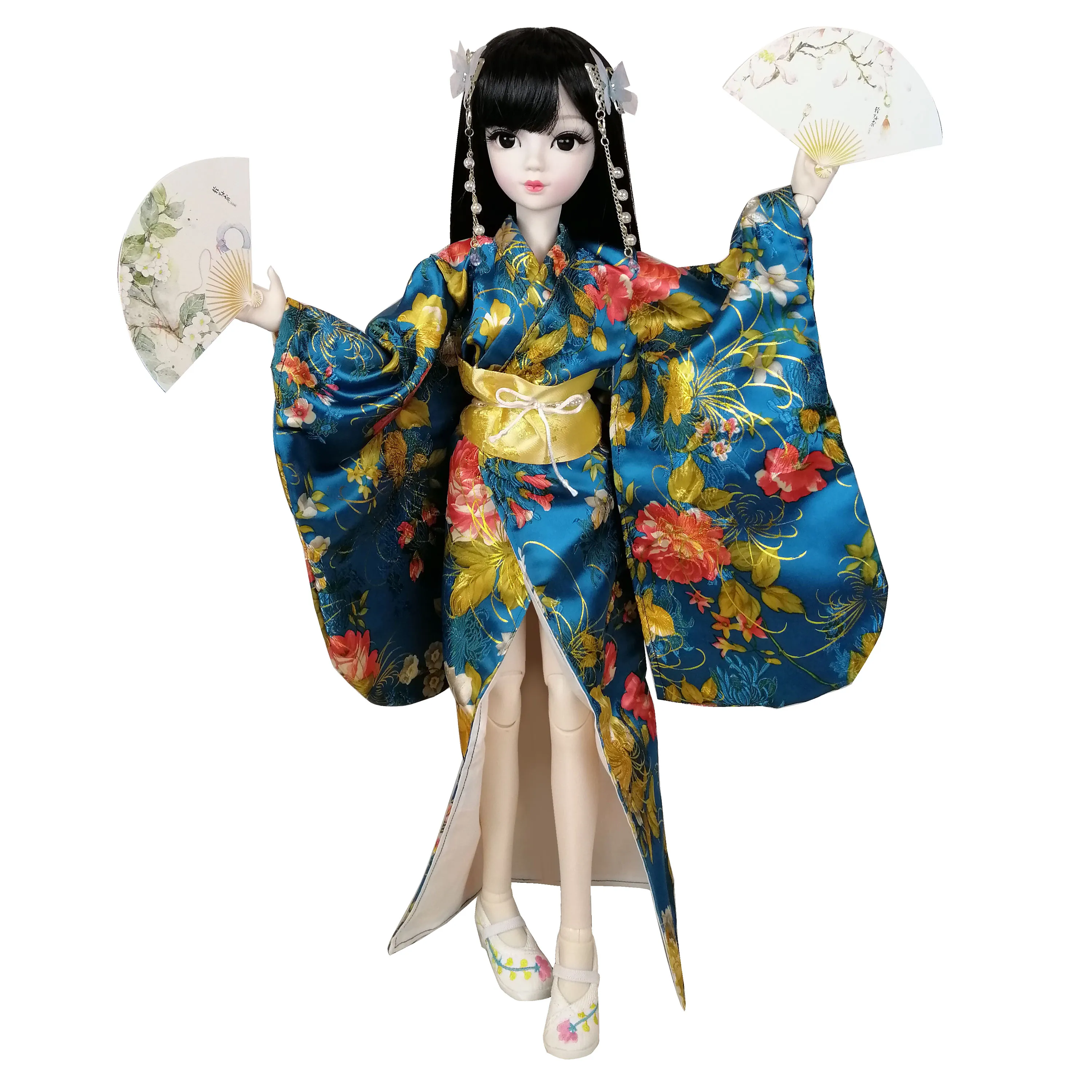 EVA BJD 1/3 60 см 24 дюйма азиатское японское кимоно девушка мяч шарнирная кукла Обнаженная белая кожа Смола Модель с открытой головой DA001-133