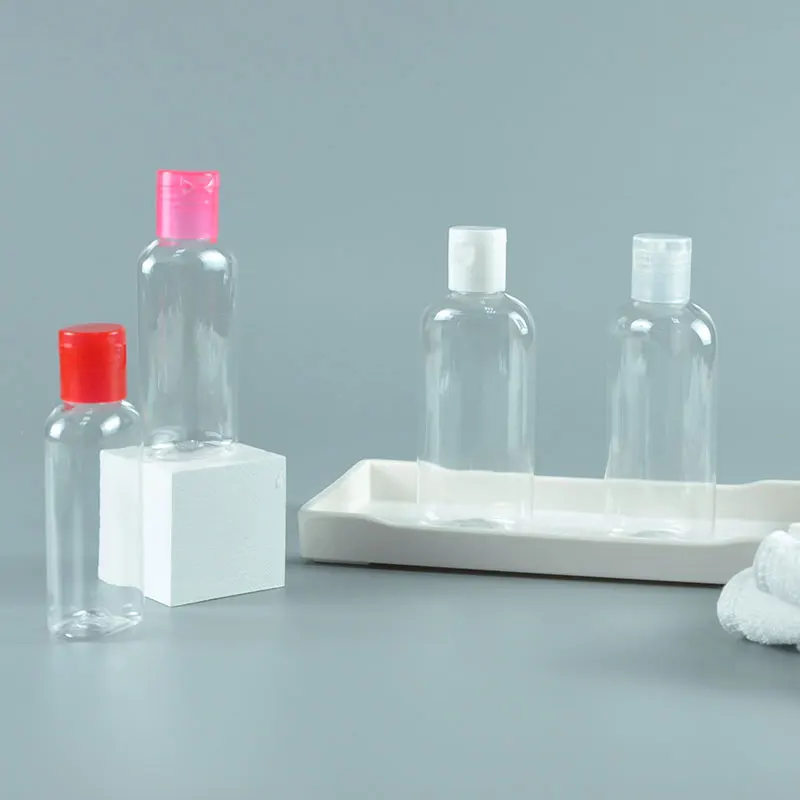 Прозрачная пластиковая бутылка с откидной крышкой 50 х120 мл | Красота и здоровье