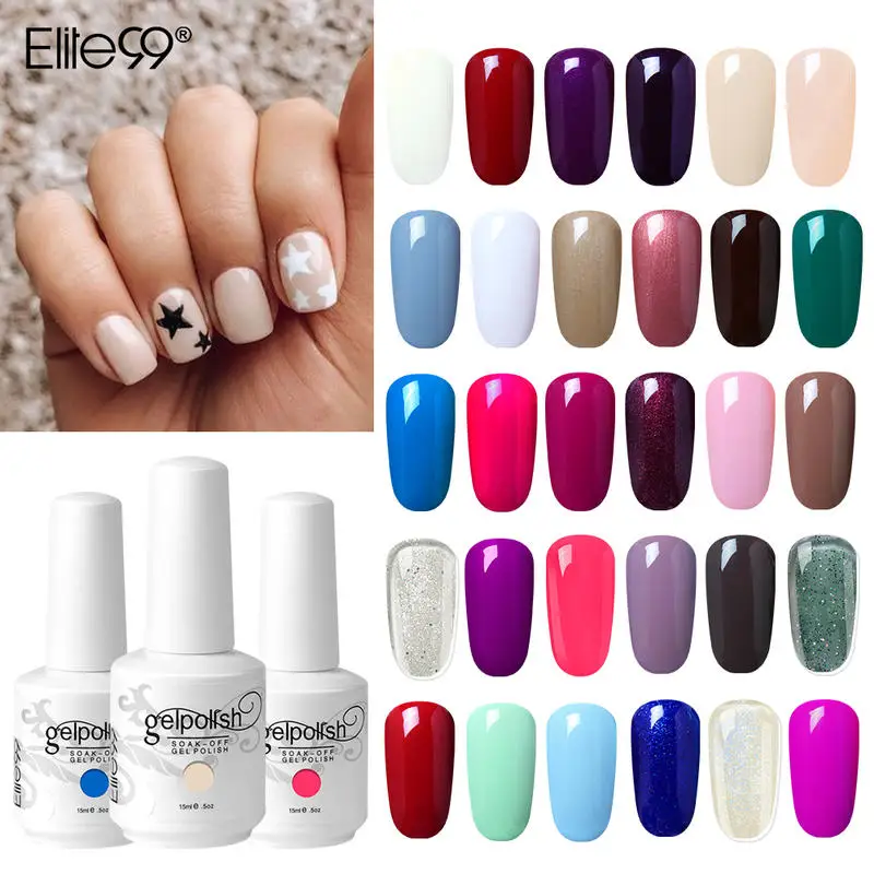 Гель-лак для ногтей полуперманентный Гибридный Elite99 15 мл | Красота и здоровье