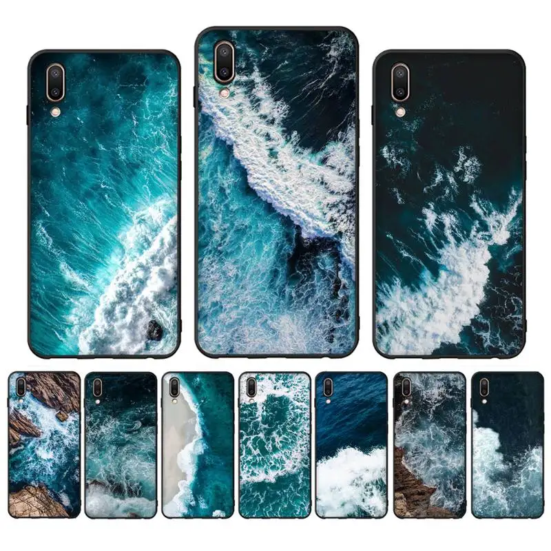 

Blue sea Phone Case Case For Oppo Reno Realme C3 6Pro Cover For vivo Y91C Y17 Y19