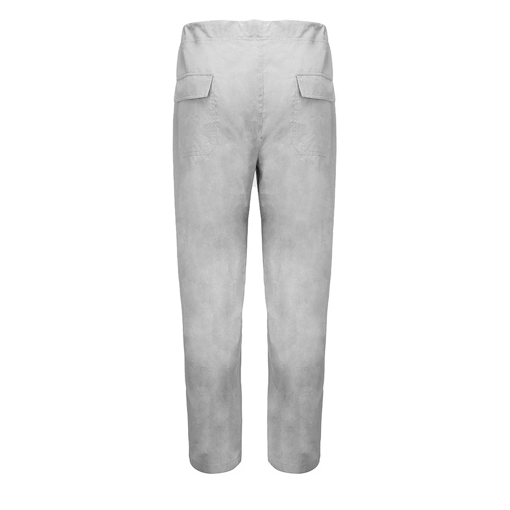 Мужские однотонные Мешковатые Свободные эластичные брюки хлопковые спортивные