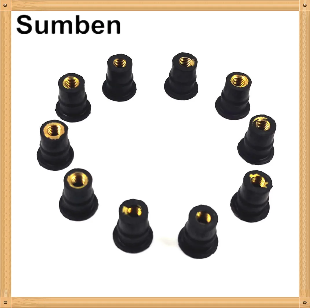 10 шт. M5 5 мм метрические резиновые гайки для ветрового стекла обтекатель лобового