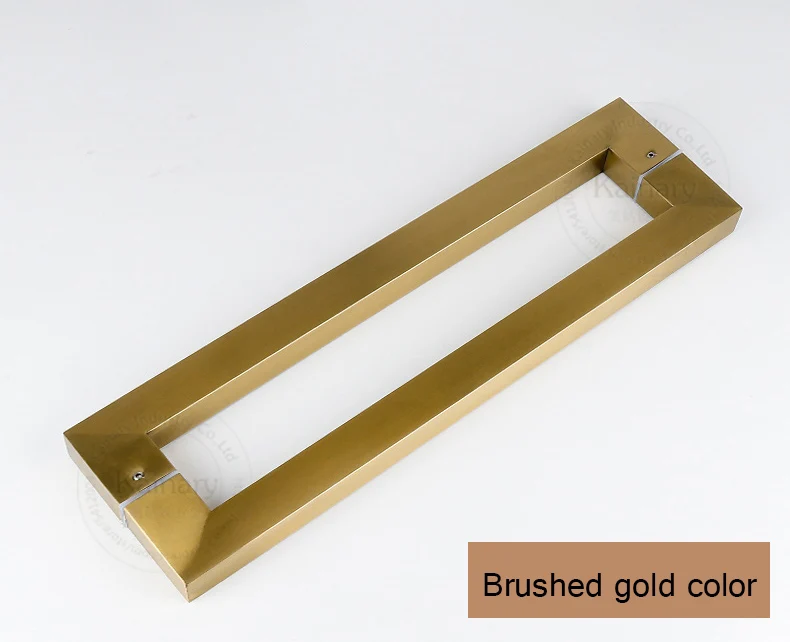 Матовая квадратная ручка из нержавеющей стали и стекла для офисной двери с