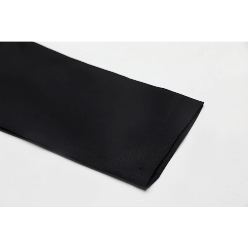 Женский пиджак с цепочкой повседневный винтажный черного цвета длинным рукавом