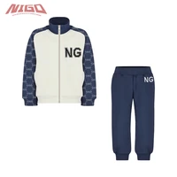 nigo 21ss childrens 3 14 year old stand up collar zipper cotton jacket sweatpants coat clothes nigo32517