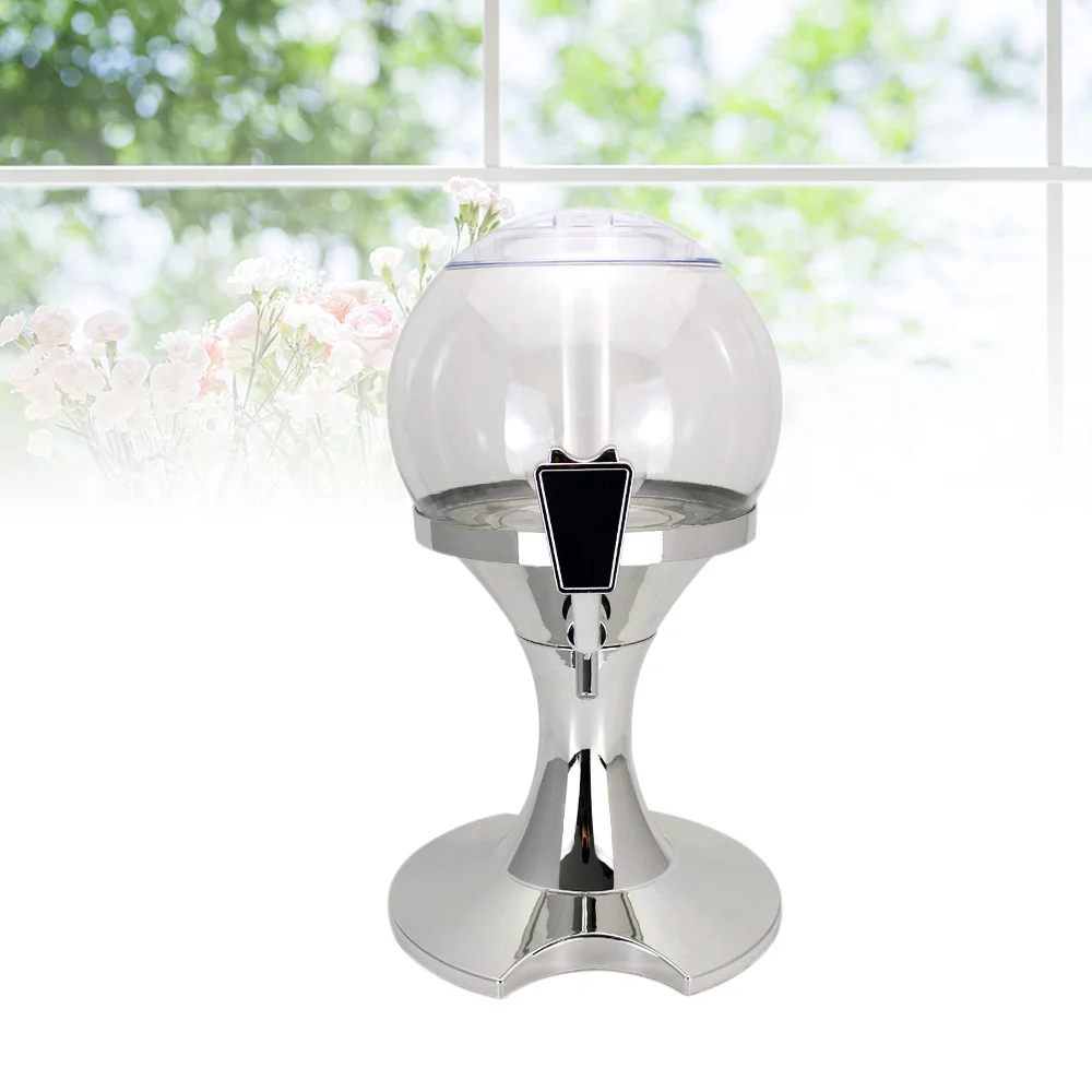 

1 Pc 3.5L Spherical Beer Beverage Dispenser with Built-in Ice Container(Silver)